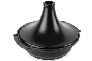Plat à tajine Peugeot Atlas en céramique noir satin diamètre 30cm