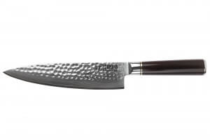 Couteau de chef 20cm Fukito Ébène Damas martelé