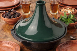 Plat à tajine Peugeot Atlas en céramique vert forêt diamètre 30cm