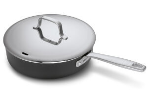Sauteuse à poignée longue Beka Maestro 24cm antiadhérente revêtement en céramique + couvercle
