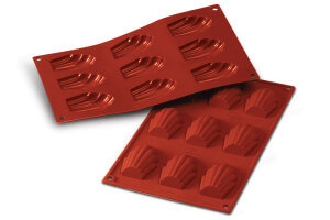 Moule en silicone professionnel Silikomart Silicon Flex 300x175mm 9 madeleines