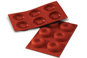 Moule en silicone professionnel Silikomart Silicon Flex 300x175mm 6 savarins