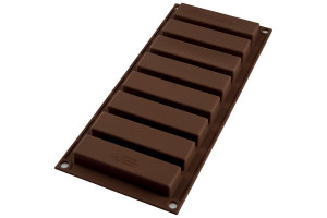Moule en silicone professionnel Silikomart 8 barrettes de chocolat