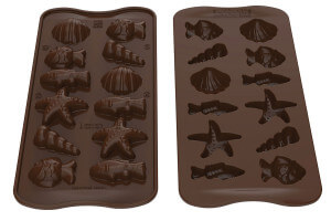 Moule en silicone professionnel Silikomart EasyChoc fritures en chocolat 44x38mm