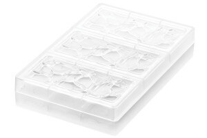 Moule en tritan Silikomart Chocado Goccia-T 3 tablettes de chocolat