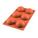 Moule en silicone professionnel Silikomart Silicon Flex 300x175 6 demi-sphères 80ml