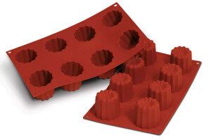 Moule en silicone professionnel Silikomart Silicon Flex 300x175mm 8 cannelés