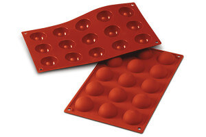 Moule en silicone professionnel Silikomart Silicon Flex 300x175mm 15 demi sphères