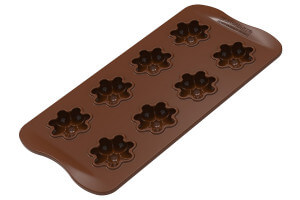 Moule à chocolat en silicone Silikomart 8 fleurs Ø38x12mm 