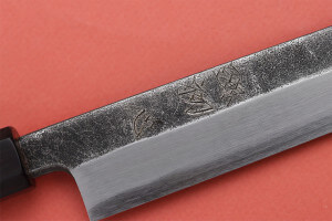 Couteau yanagiba 29cm japonais artisanal Hatsukokoro Shirasagi manche en ébène