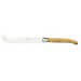 Coffret Laguiole G.DAVID à fromage, 2 pointes inox, en coffret, manche olivier, guilloché, mitre inox brossé