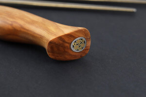 Couteau d'office 9,5cm Ryda Knives ST650 Damas et manche en olivier