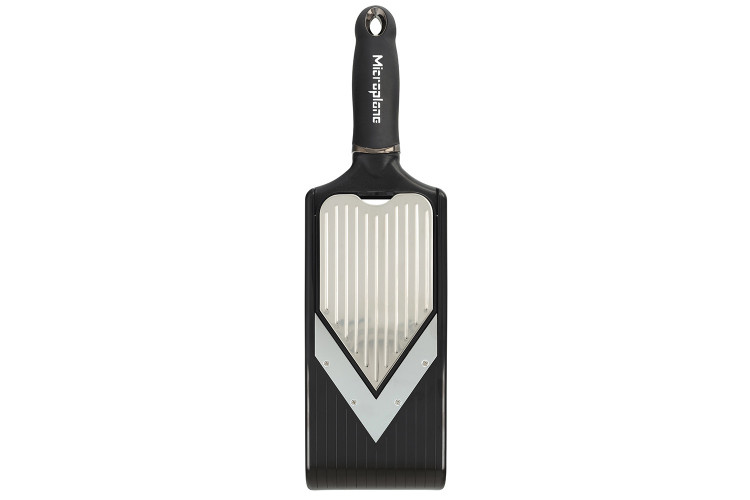 Mandoline Microplane en V double fonctions avec prot&egrave;ge doigts