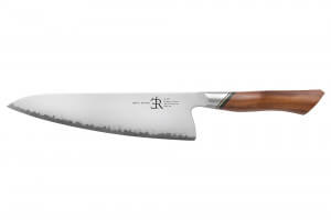 Couteau de chef 20,5cm Ryda Knives A-30 San Maï et manche en noyer