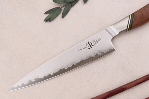 Couteau universel 13cm Ryda Knives A-30 San Maï et manche en noyer