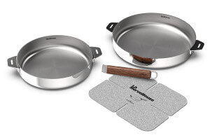 Coffret duo poêles Cookut La Merveilleuse en inox finition miroir 