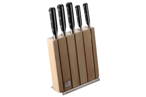 Bloc 5 couteaux Sabatier Trompette acier inox