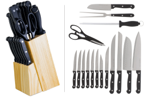 Bloc en bois 17 pièces Pradel Excellence Macao manches rivetés