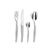 Coffret de 24 couverts de table Lou Laguiole Jet Sablé gris inox 18/0