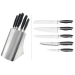 Bloc en inox + 5 couteaux Jupiter Sabatier International