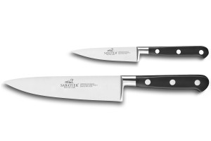 Coffret 2 couteaux français SABATIER Idéal Inox 100% forgé Chef+Office