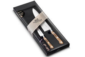 Coffret 2 couteaux SABATIER Provençao 100% forgés manches olivier