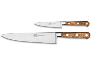 Coffret 2 couteaux SABATIER Provençao 100% forgés manches olivier