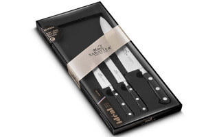 Coffret 3 couteaux SABATIER Idéal Inox 100% forgé et français
