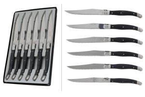 Coffret 6 couteaux de table Laguiole Postiche Gris