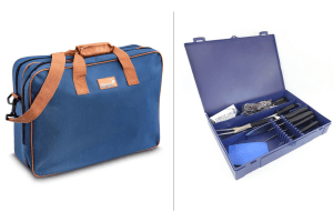 Mallette de cuisine 30 couteaux et accessoires Urban Case DEGLON bleue