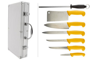 Mallette Albert de Thiers ECO 6 couteaux de cuisine + 1 fusil à aiguiser