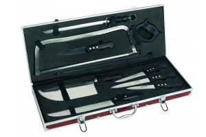 Malette boucherie 9 couteaux et accessoires Au Nain 3 rivets
