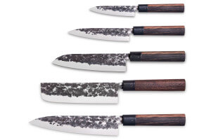 Set de 5 couteaux de cuisine 3 Claveles Osaka forgés main style japonais