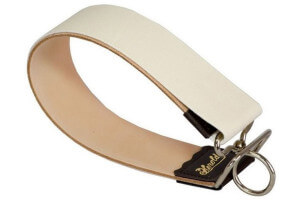 Cuir à rasoir lanière HEROLD 1 côté tissu 1 côté peau 35cm