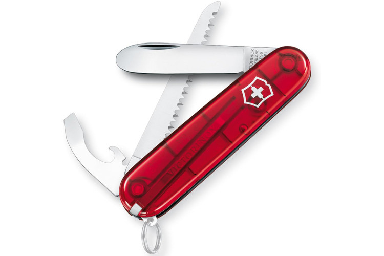 Couteau suisse pour enfant Victorinox My First 2 rouge translucide 84mm 9 fonctions