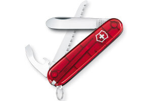 Couteau suisse pour enfant Victorinox My First 2 rouge translucide 84mm 9 fonctions