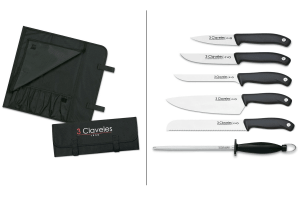 Valise de 5 couteaux EVO pour cuisiniers + fusil 3 Claveles