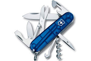 Couteau suisse Victorinox Climber bleu translucide 91mm 14 fonctions