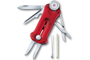 Couteau suisse Victorinox Golftool rouge translucide 91mm 10 fonctions