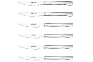 Coffret de 6 couteaux à steak Arcos acier inox monobloc lames lisses