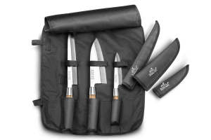 Malette Sabatier International 3 couteaux de cuisine style japonais manche Zebrano