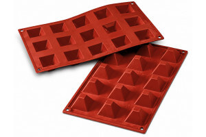Moule en silicone professionnel Silikomart Silicon Flex 300x175mm 15 pyramides