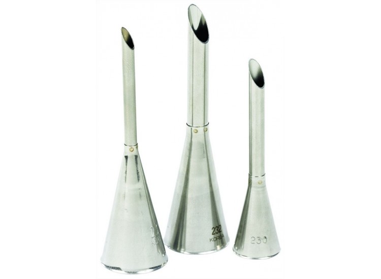 Set de 3 douilles inox pour remplir les choux - Ø 4, 6 et 8 Set de 3 douilles inox pour remplir les choux - Ø 4, 6 et 8