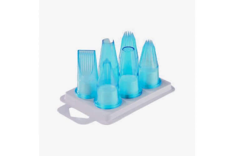 Assortiment de 6 douilles pâtissières polycarbonate bleu