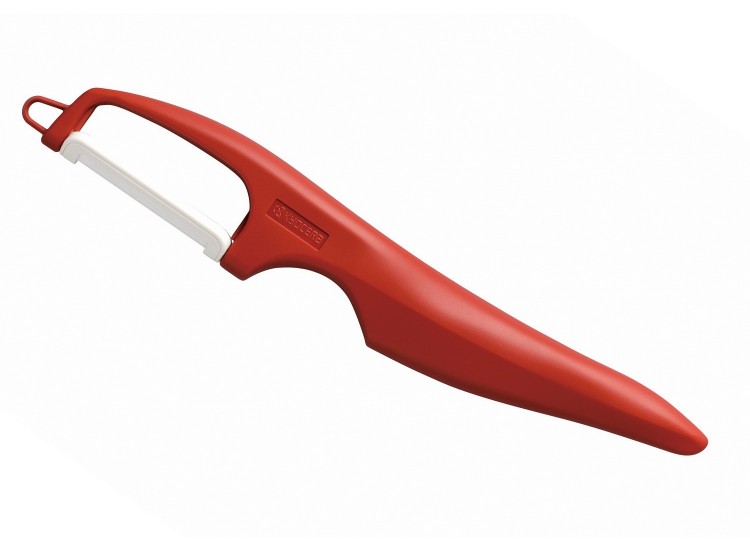 Eplucheur céramique vertical Kyocera rouge double lame