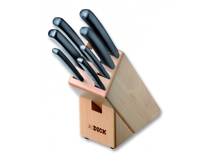 Bloc en bois DICK Pro Dynamic 7 couteaux acier inoxydable