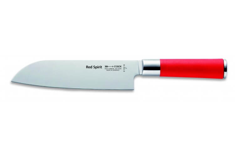 Couteau santoku DICK Red Spirit acier inoxydable 18cm manche rouge