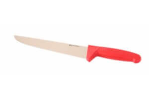 Couteau de boucher 28cm manche rouge Fischer