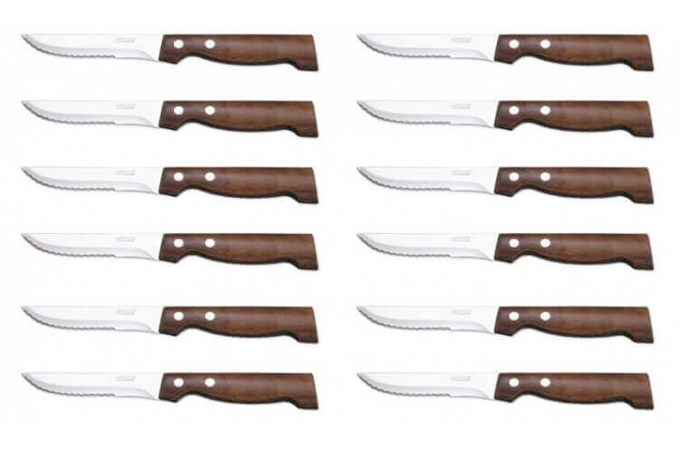 Couteaux de table 8 pcs, couteau a steak en acier dur inoxydable, couteaux  à steak de lame dentelée, couteau steak tranchant x50cr15 - Conforama