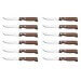 Coffret de 12 Couteaux à steak Arcos lame 11cm acier NITRUM® manche en bois